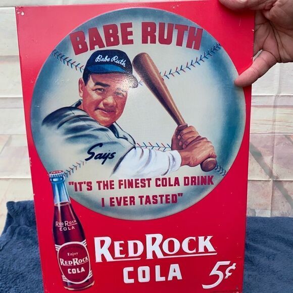 Lite metal wall sign of Babe Ruth and cola advertisement - Picture 2 of 4